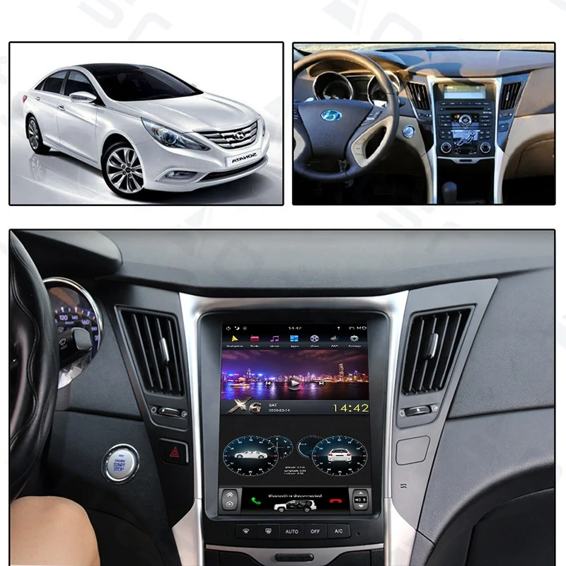 Tesla style Android 11 Car radio for Hyundai Sonata 2010-2015 Car Multimedia Player Wireless Carplay 4G