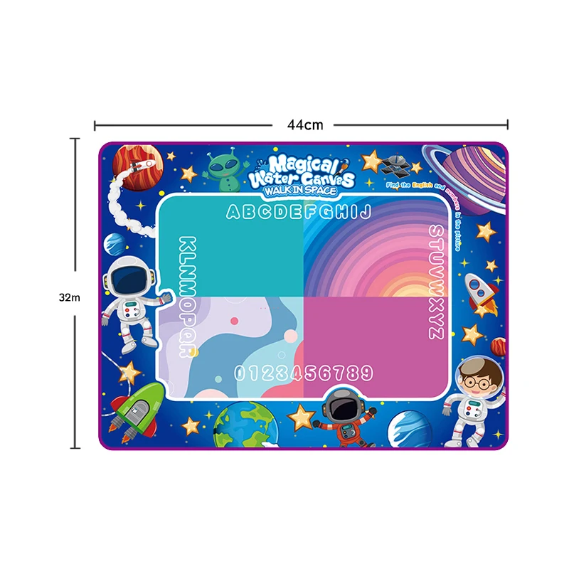 Best price kids drawing art set water painting mat 44cm*32cm small size magic water canvas doodle mat for kids