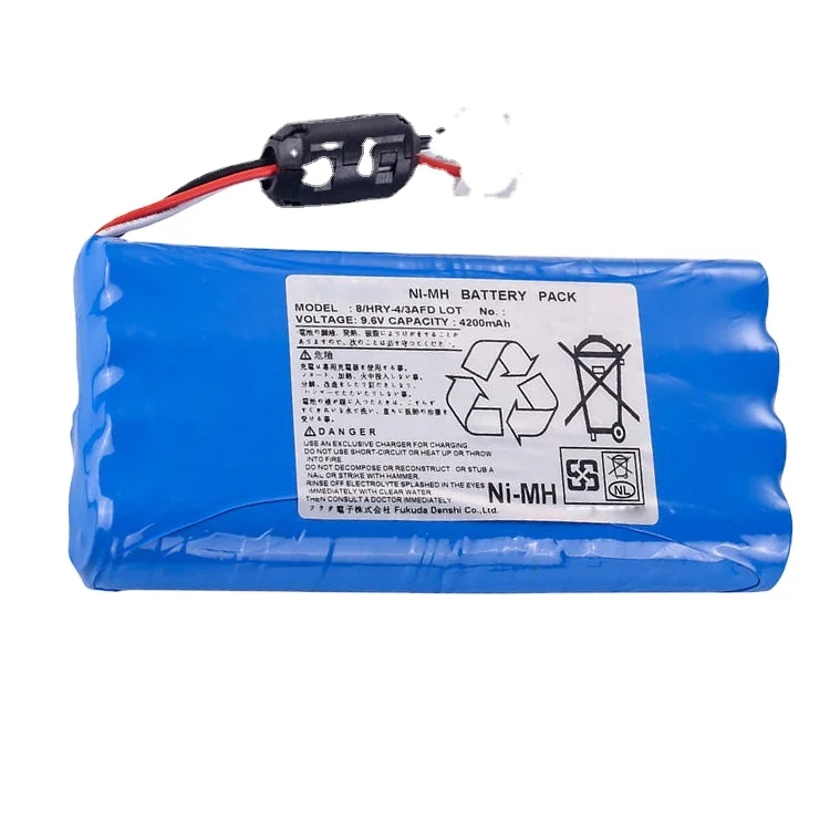 Никель-металлогидрид для аккумулятора Fukuda T8HR4/3FAUC-5887 FX-7500 FX-7540 FCP-7541 FX-7542 ECG монитор 9 6 В 3800 мАч NI-MH