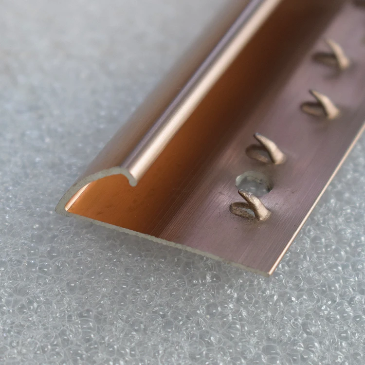 Foshan Factory Direct Aluminum Carpet Trim Edge Strip Rounded Stair Nosing Edging Trim