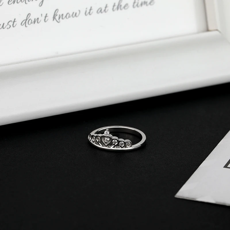 Mascot 925 Sterling Silver Accessory Queen Crown Party Woman Jewelry Ring