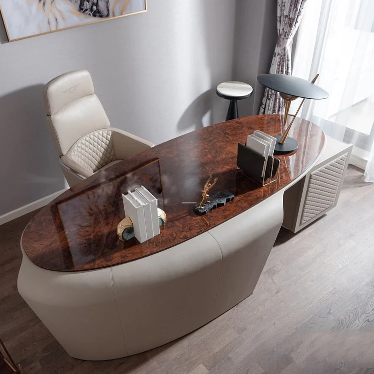 
Factory price wholesale classic study desk special design solid wood home office desk 