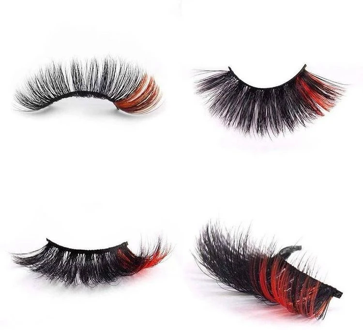 Pestanas dramatic full strip Mink eyelash lashes, fluffy 3d 30mm 25mm Mink eyelashes, Custom color mink lashes extensions vendor