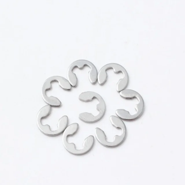 Открытое удерживающее кольцо 304 из нержавеющей стали и пластика на заказ e-type circlip