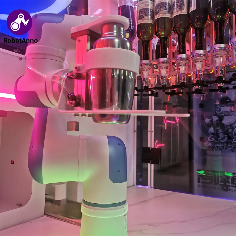 Breaking Away From The Traditional Model Unmanned Bartender Cocktail Vending Machine With Cobot Arm Operation
