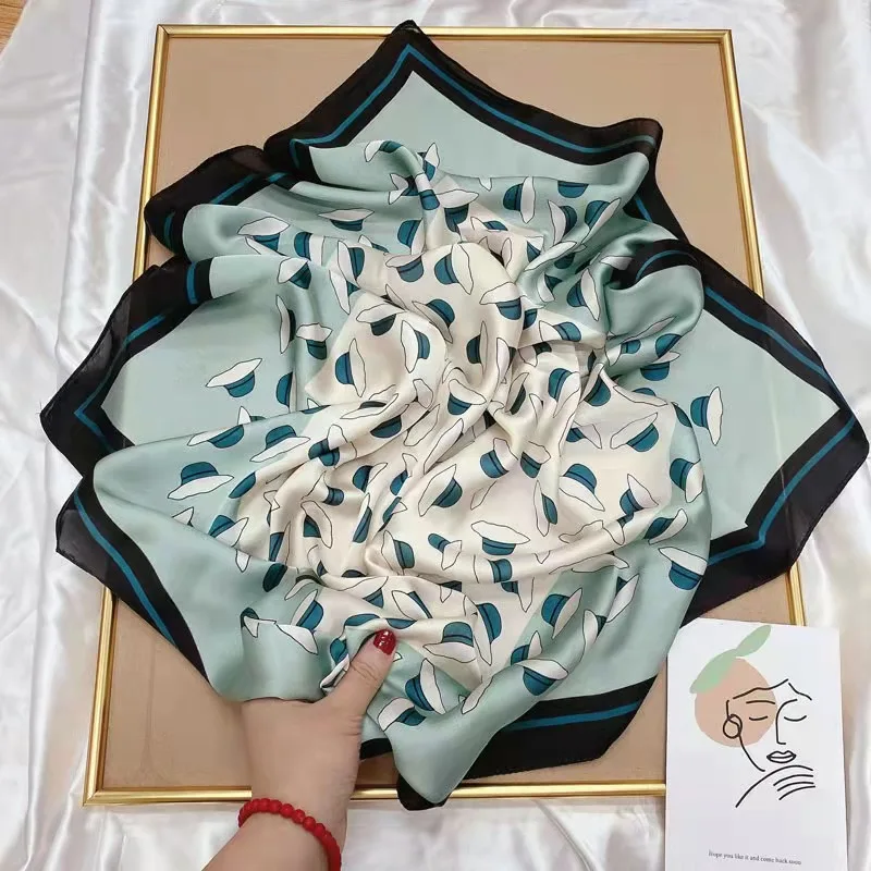 Универсальный весенний и осенний стиль индивидуальный модный шарф имитация сумочки шёлковый для волос на