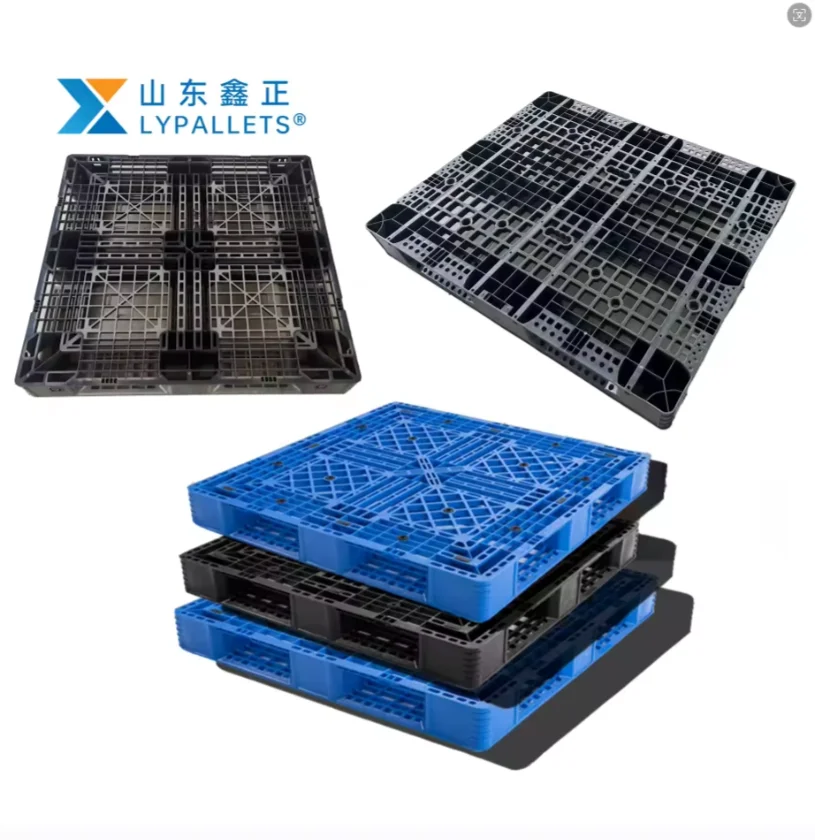 LYPALLETS пластиковый поддон прочный жесткий со стальными трубами hdpe первичный материал Пластиковые Поддоны 1100 мм x