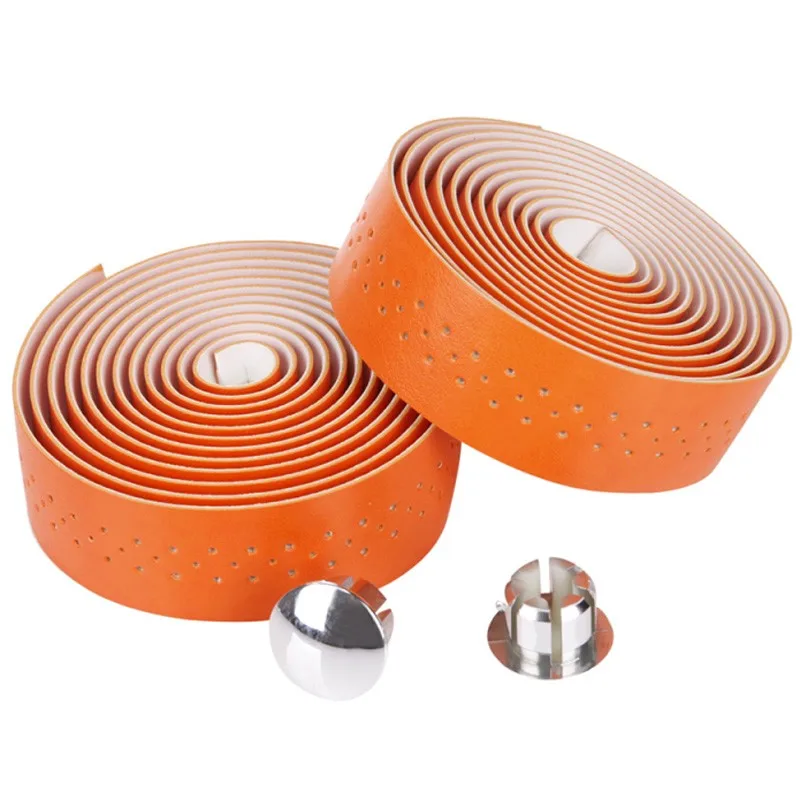 New Retro bicycle Road Bike Sports Cork Handlebar Tape+ 2 Bar plug (Retro Brown) there are holes