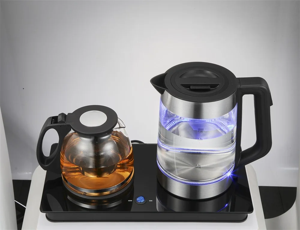 Electric Tea Tray Pot Stainless Steel Electric Heating Kettle Set Electric Water Insulation Teapot
