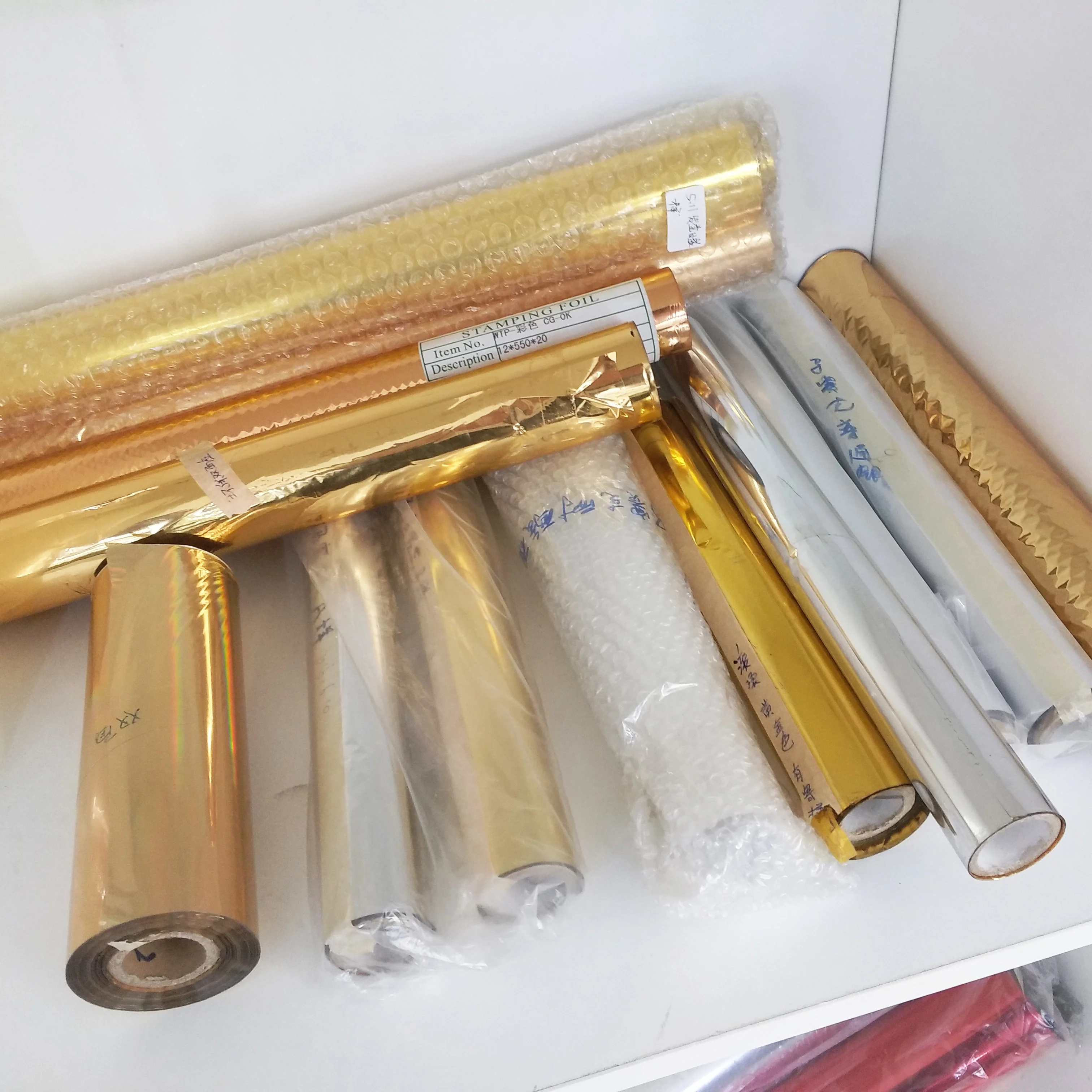 Low temperature screen printing foils Water transfer decal Hot stamping gold foil paper fro glass bottle ceramic mug