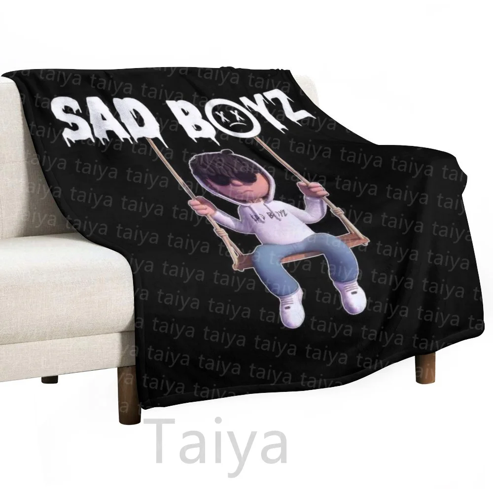 Заводская Самая низкая цена на заказ Junior H Sad Boyz Tour fashion Sherpa фланелевый диван кондиционер черные одеяла