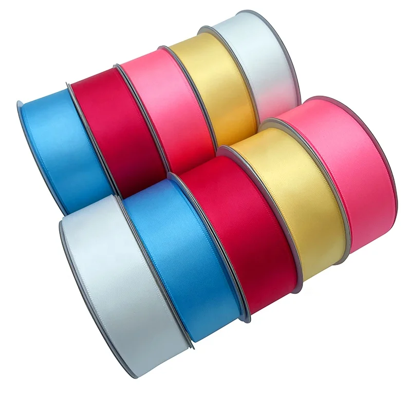 E-Magic Factory 196 Colors Custom Ribbon 100% Polyester Double Face Satin Roll 38Mm Gift for Wrapping