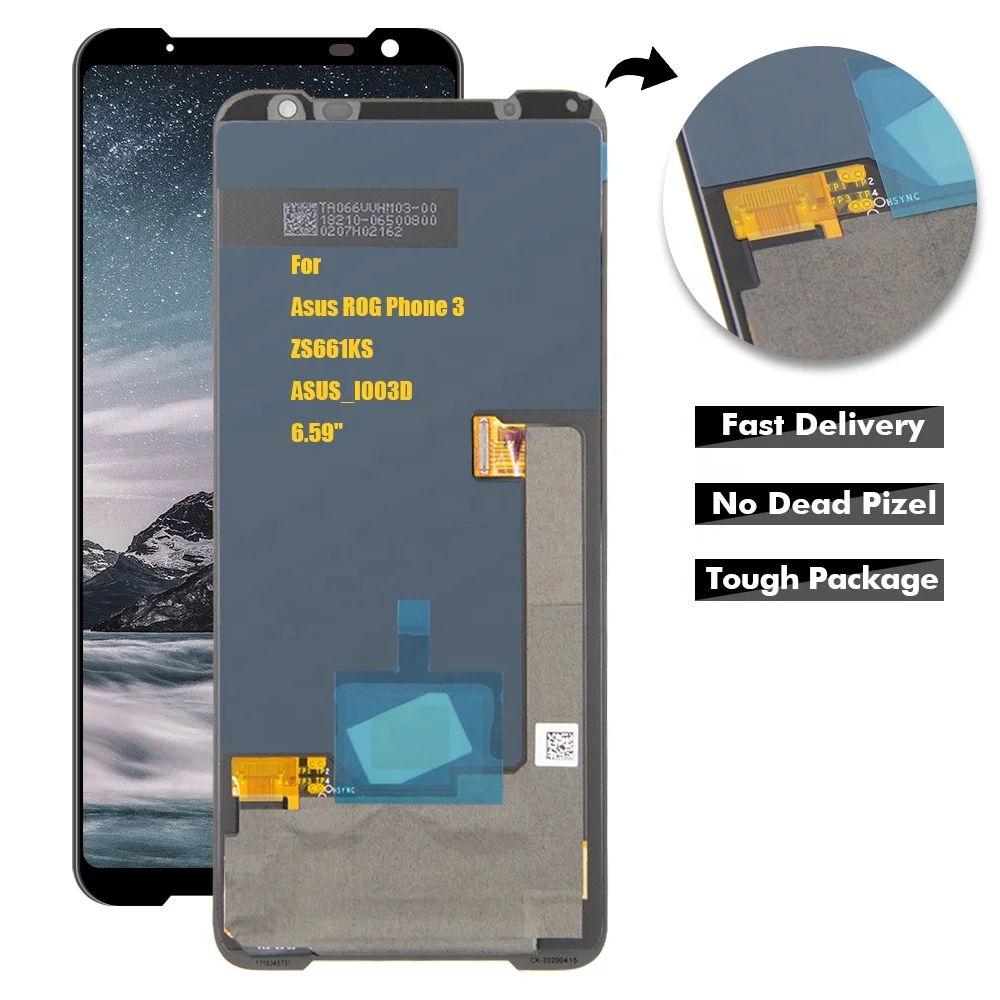 ZS661KS для ASUS ROG Gaming Phone 3 ЖК-дисплей ZS661KS Asus _ i003d сенсорный экран дигитайзер в сборе для ASUS Phone3