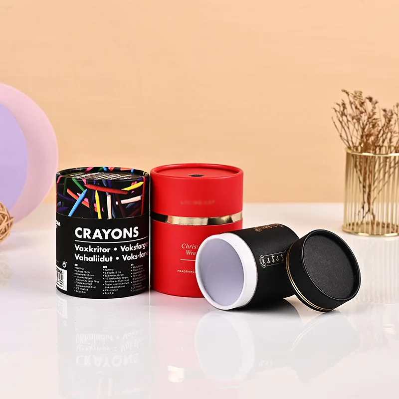 Labeling Candle Lip Balm Food Paper Tube Packing Perfume Lipstick Round Kraft Cardboard Paper Tube Tea Packaging Container