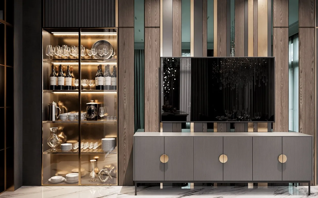 Luxury Home Project Wall Living Room 3d Interior Design Services