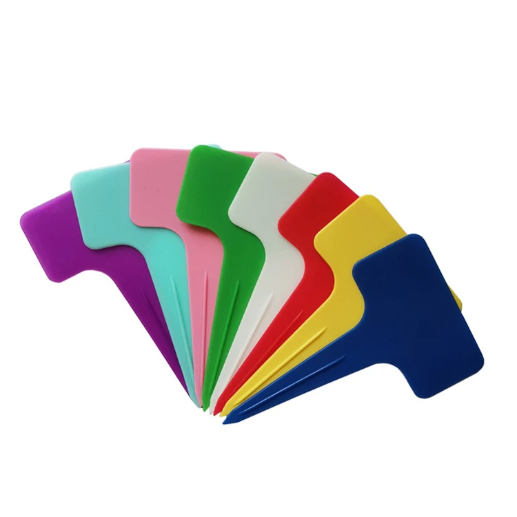 Plastic T-type Garden Tags Ornaments Plant Flower Label Nursery Thick Tag Markers for Plants Garden Decoration