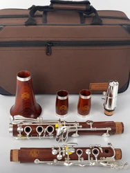 MORESKY Red Wood Professional Clarinet Rosewood bB /Rose Gold-Plated Keys/Redwood Sib Klarnet
