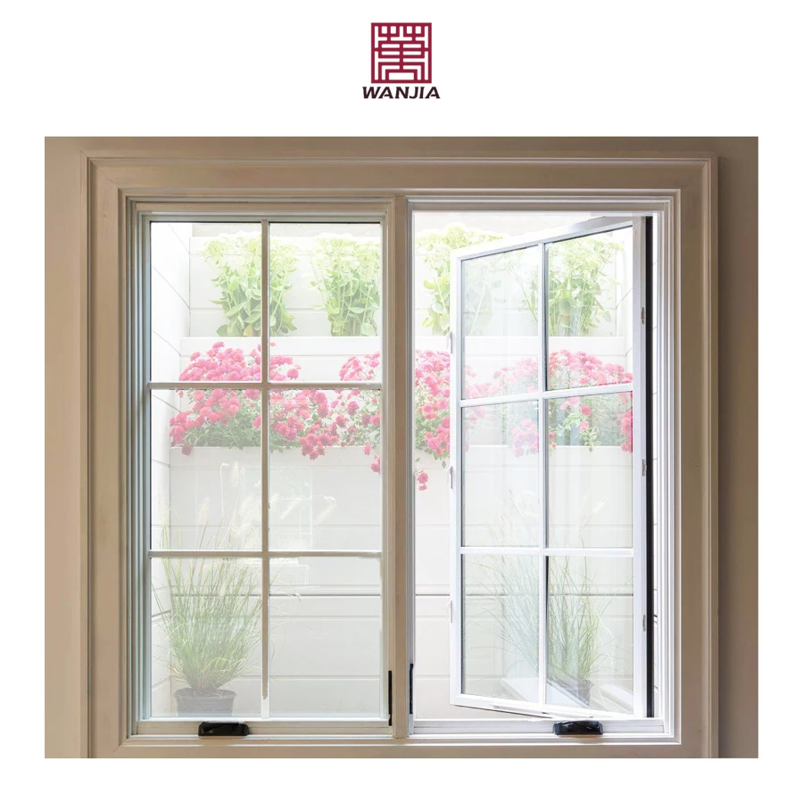 European House Windows Anti-theft Vinyl Casement Windows Glass French Vinyl Window