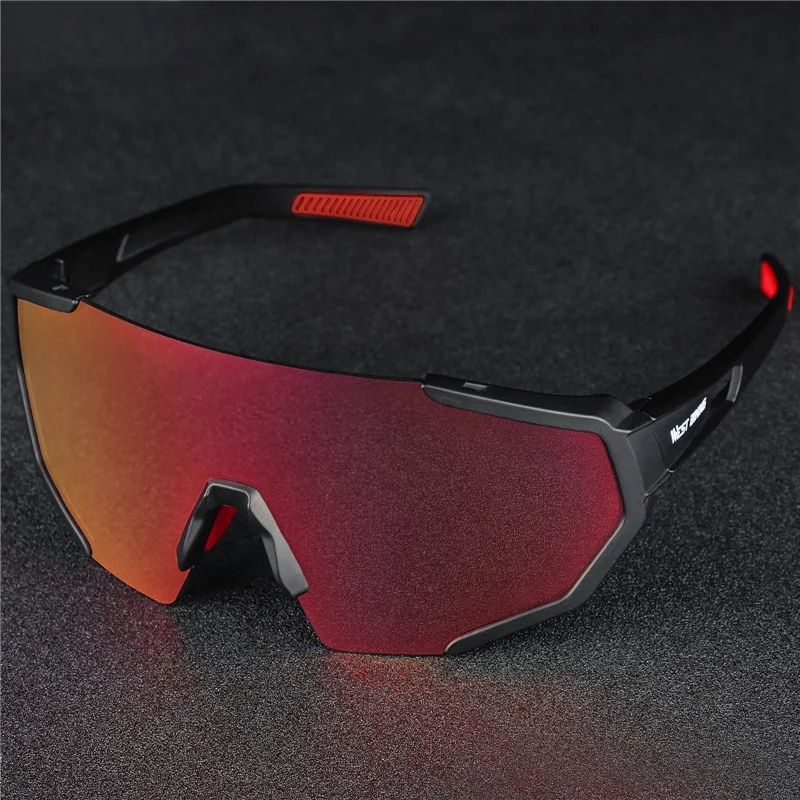 Amazon Hot Sale Windproof UV 400  Road MTB Bike Sports Bicycle Eyewear Bike Large Size Fashion 3 Lens Sunglasses Cycling Glasses