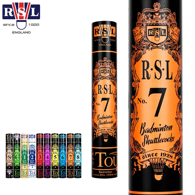 RSL No.7 Class A Cigu Duck Feather Small-Broad Badminton Shuttlecock with  Fiber Board + Shattered Cork Head