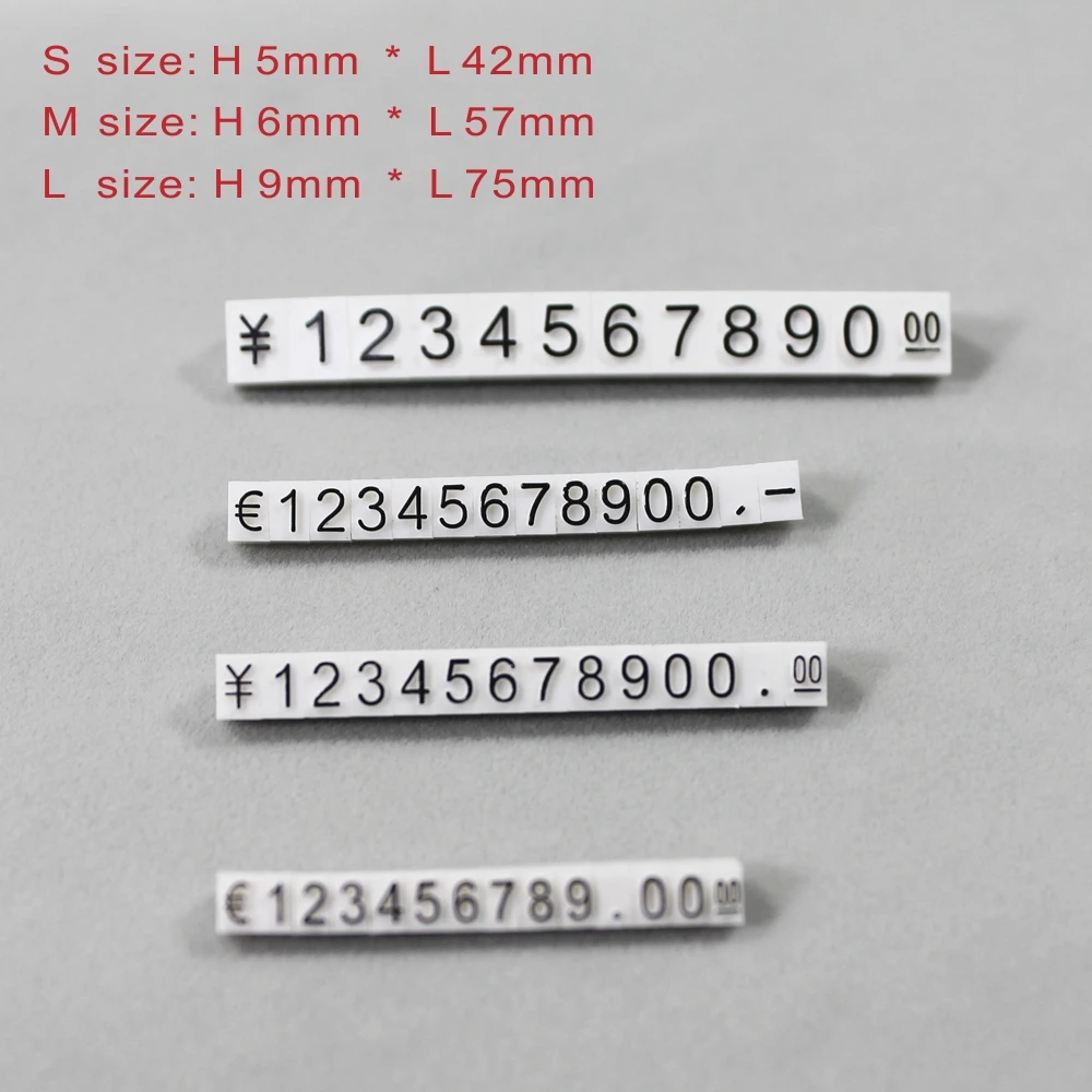 Wholesale Three-dimensional Convex Digital Plastic Jewelry Price Tags Display Numbers Pricing Cubes