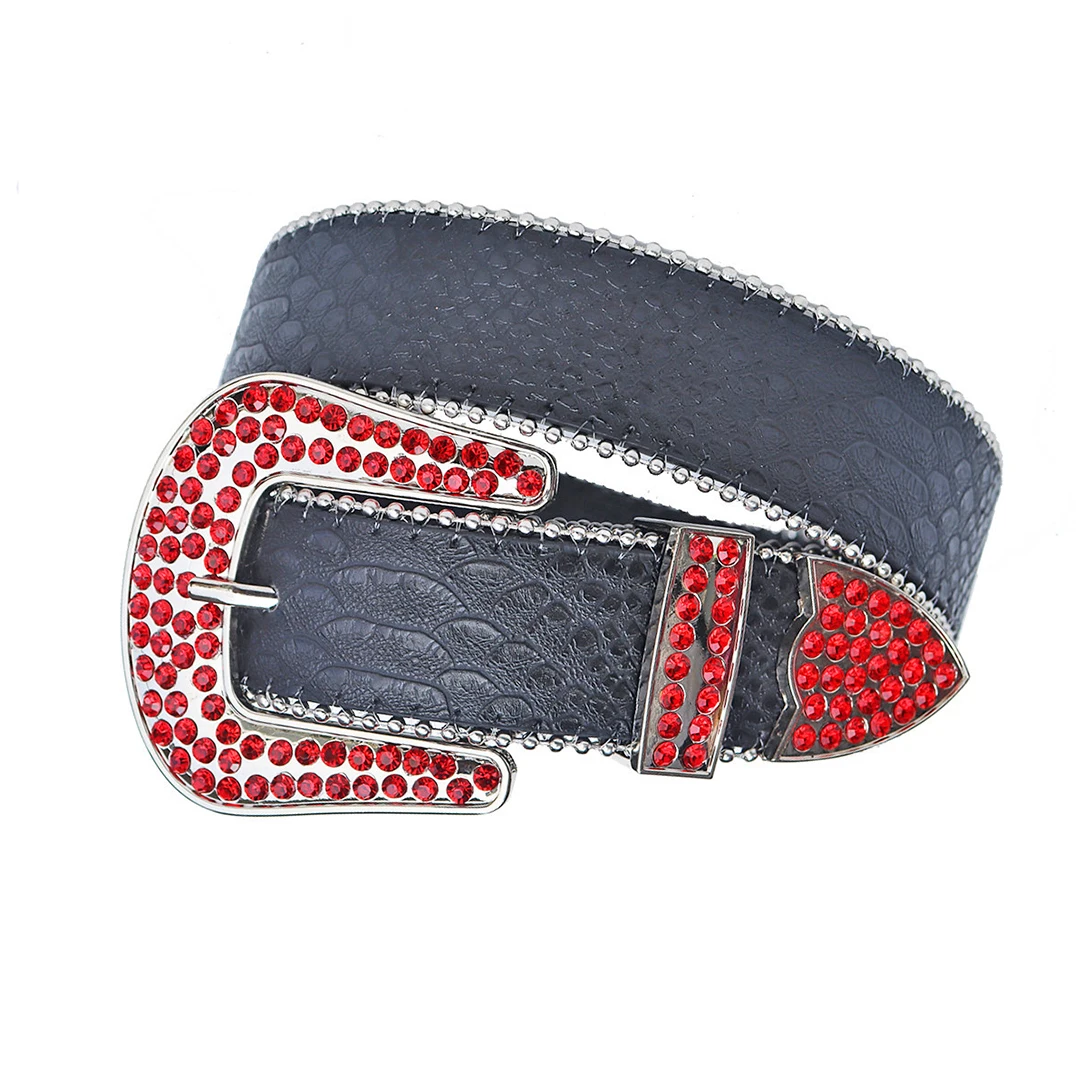 Wholesale Cheap Western Cowgirl Cowboy Men Designer Bling Bling Crystal Stoned Bb Belt Jean Diamond Studded Belt With Rhinestone