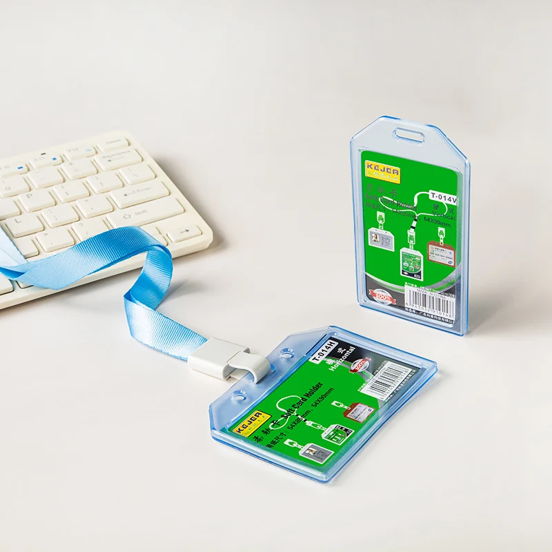 kejea T-014V double transparent soft plastic card holder
