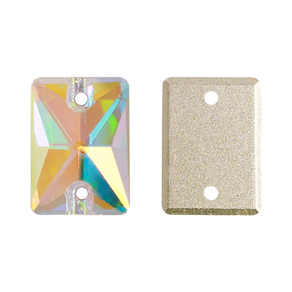 Rectangle Flat Back Loose Garment Beads Sew On Crystal Rhinestones For Garment Accessories Wholesale Glass Stone