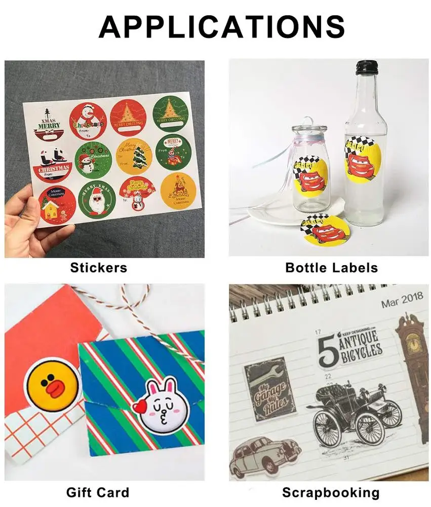 
A4 Size Gloss synthetic Quality Adhesive Sticker Paper Full Sheet Label Compatible For Inkjet Printer 