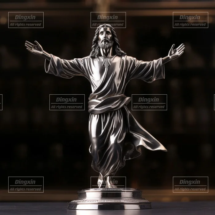 Customized high quality icon sculpture orthodox Jesus statue praying for use in places of worship