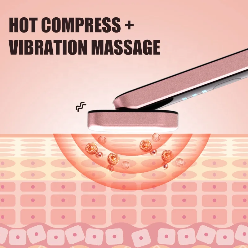 Custom logo Vibration Anti Wrinkle Face Lifting Wand 7 Colors Red Light Therapy Eye Beauty Device Micro Current Eye Massager
