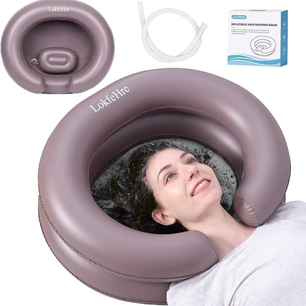 Portable PVC Inflatable Shampoo Basin sink for Assisted Hair Washing in Bed