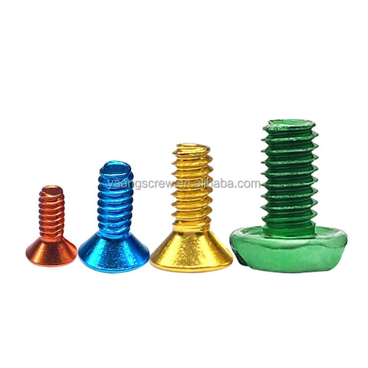 M4 Hex Socket Countersunk Head Flat Head Screw / Bolts Anodized Aluminum Alloy 4mm Metric For Bicycle