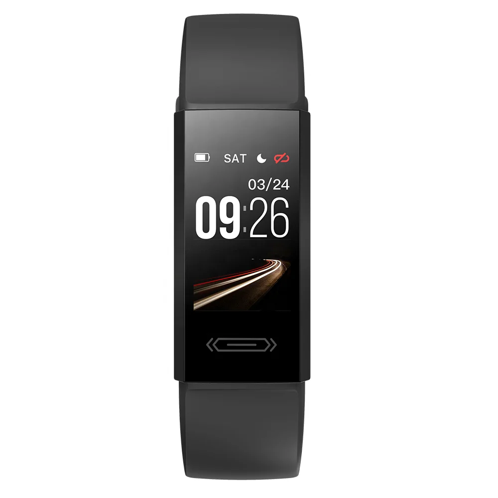 Wholesale Thermometer Smartwatch Tooth Smart Watch Bracelet Silicone Slap Wristband Screen Touch Blood Pressure Fitness Blue Gel