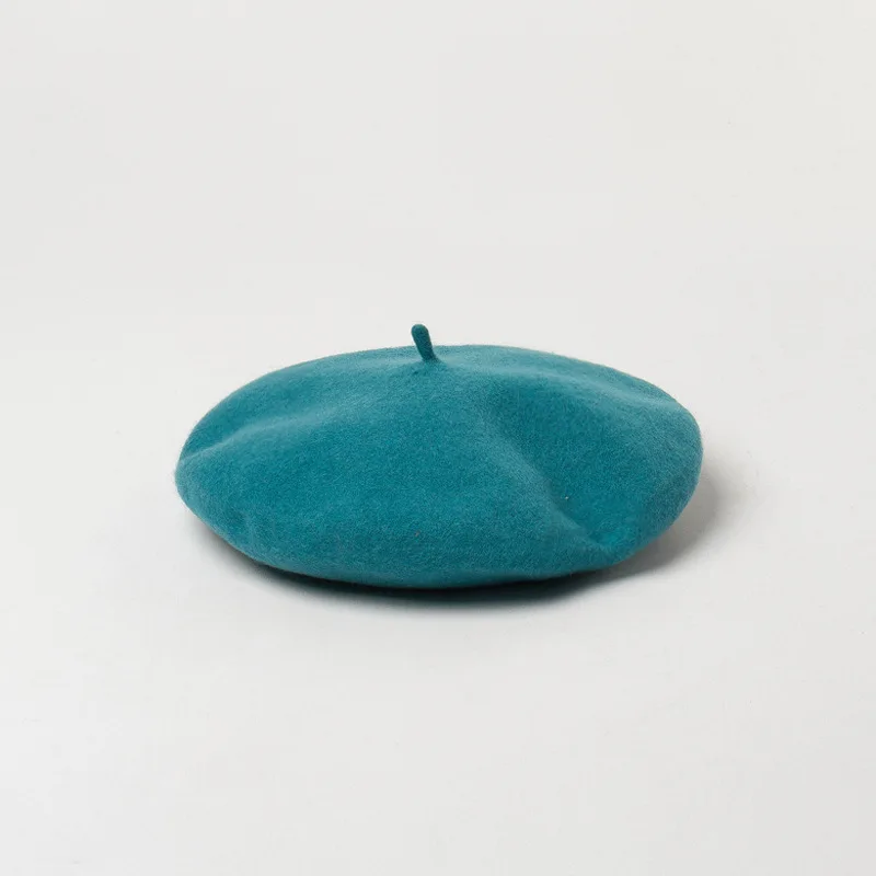 Custom Women Men Embroidery Berrete Embroidered Berets Femme 100% Wool Boina Hat Military Cap Beret