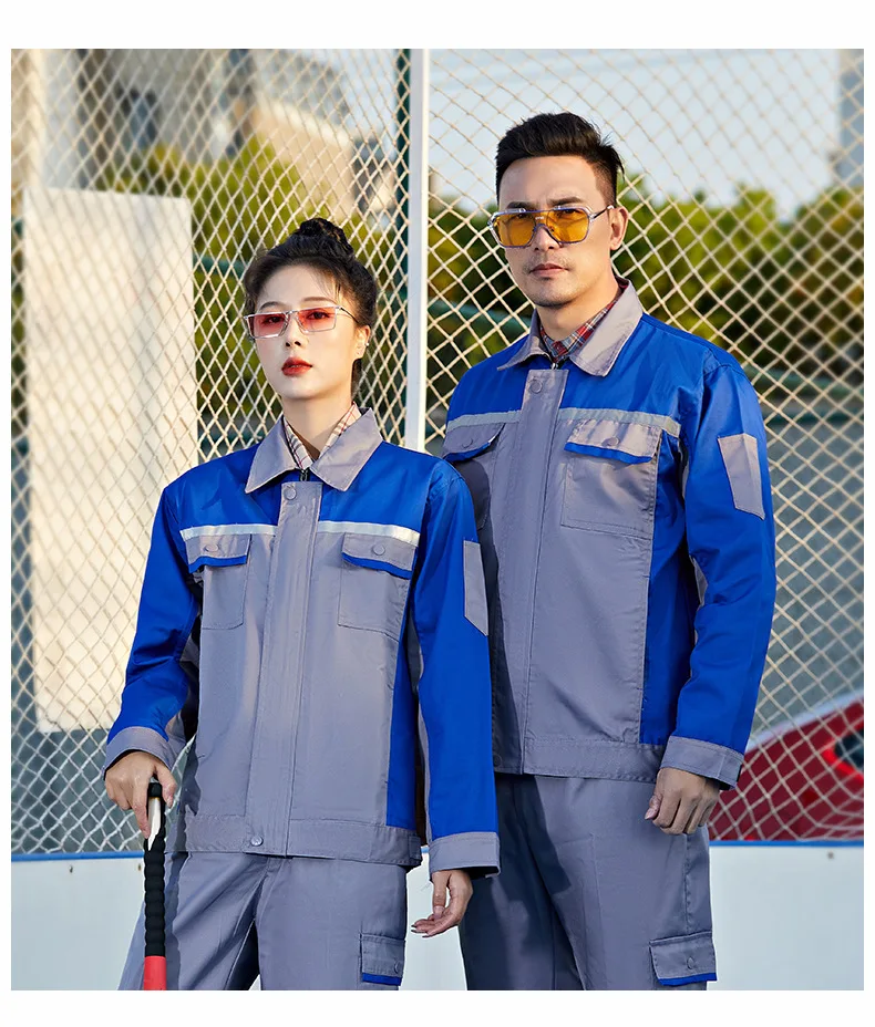 Autumn and winter reflective strip work clothes factory workshop logistics wear and dirt resistant labor work wear