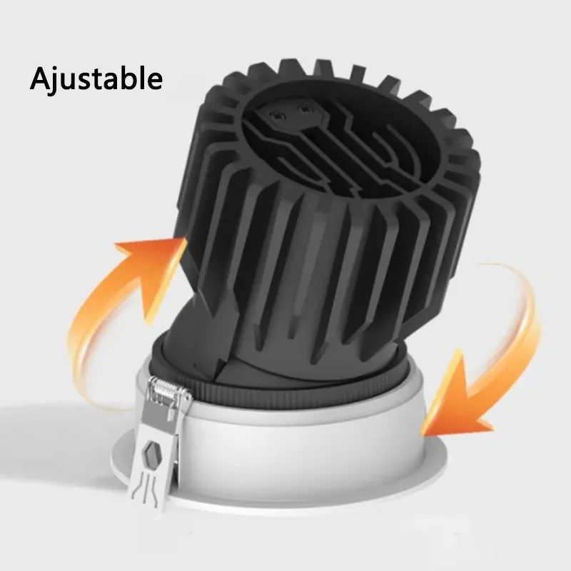 Aluminium anti glare adjustable tuya zigbee cob spotlight recessed 7 15 20 30 40 9 watts downlights 3cct dimmable led downlight