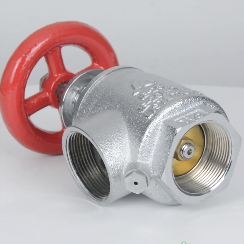 Brass Fire Fighting Pipes Fire Protection System Fire Sprinkler System Brass Angle Hose Valve with red painted FM UL Certificate