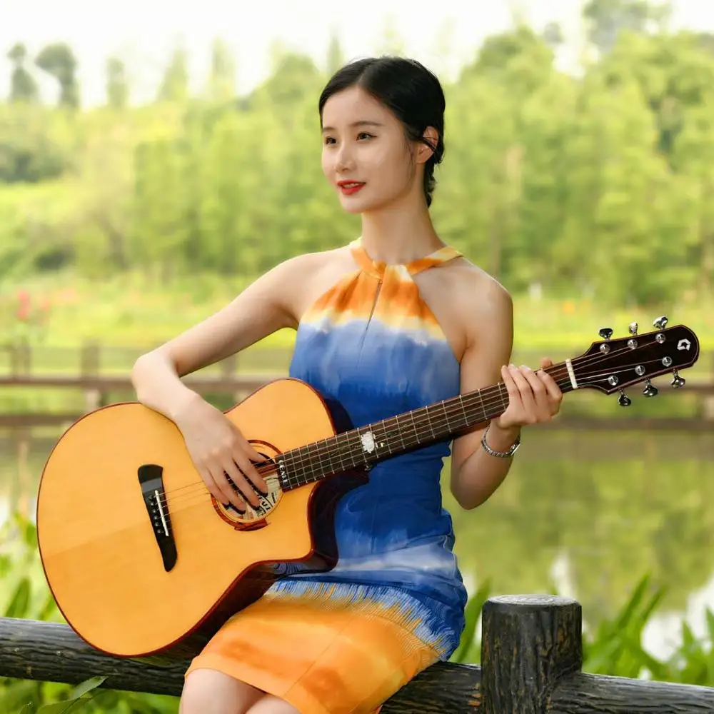 Geake Hot Sale Guitar JD-12N Acoustic Guitar 40 Inch OEM Factory China Manufacturer Guitar