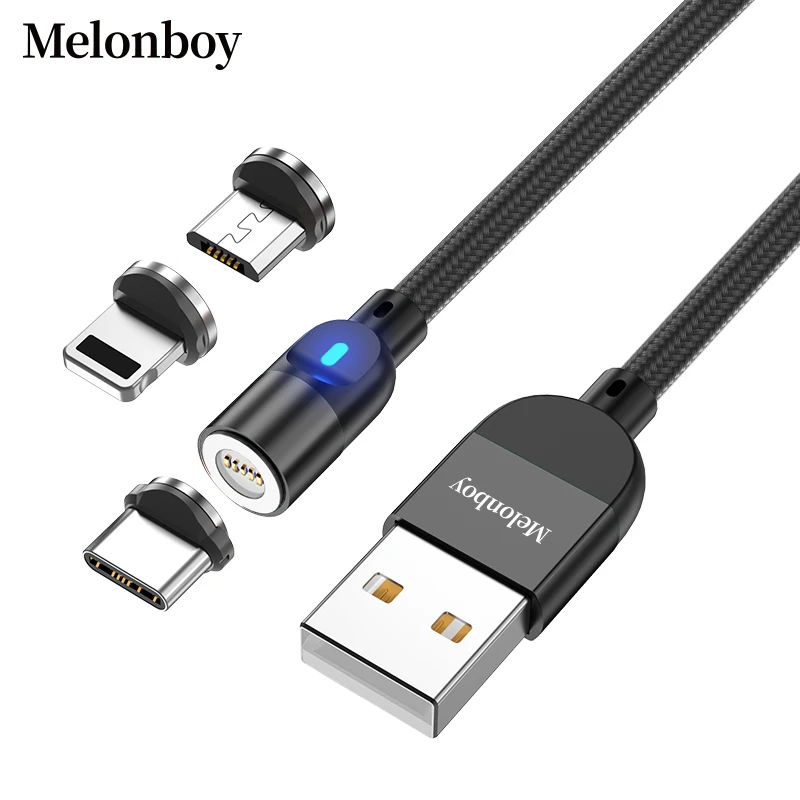 
Wholesale 3A Magnetic Phone Charger Direct Charger Nylon Braided Magnetic Fast Charging Data Cable Micro Usb 