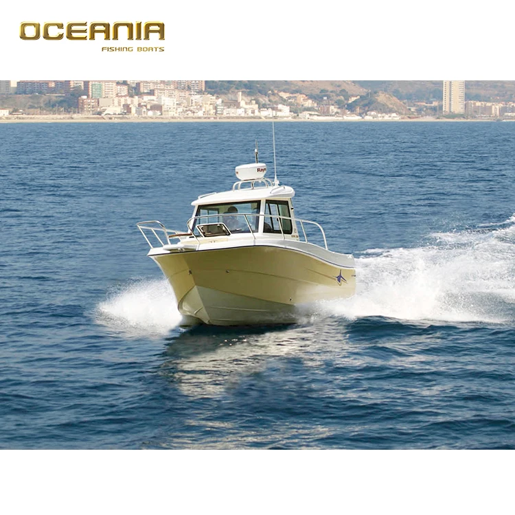 Fiberglass Boat CE Certified 6M Sport Yacht for 8 Passengers Outboard Engine for Recreation and Fishing