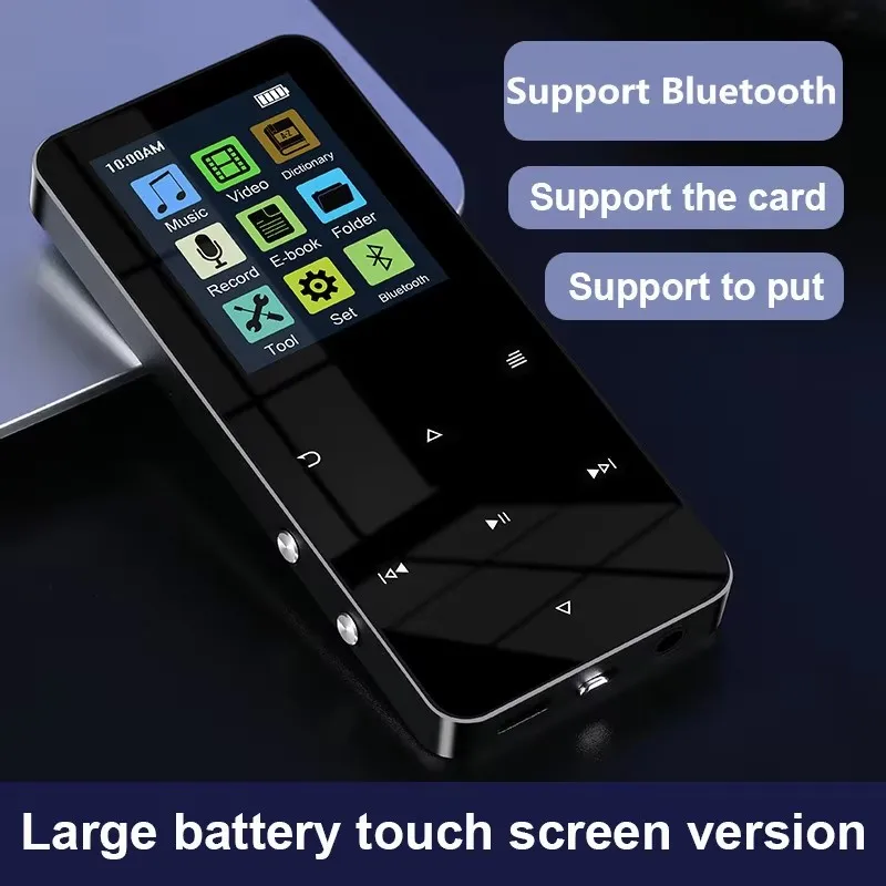 Cheap metal Bluetooth recording MP3 student music portable player MP4 lossless music player LCD touch screen supports TF card