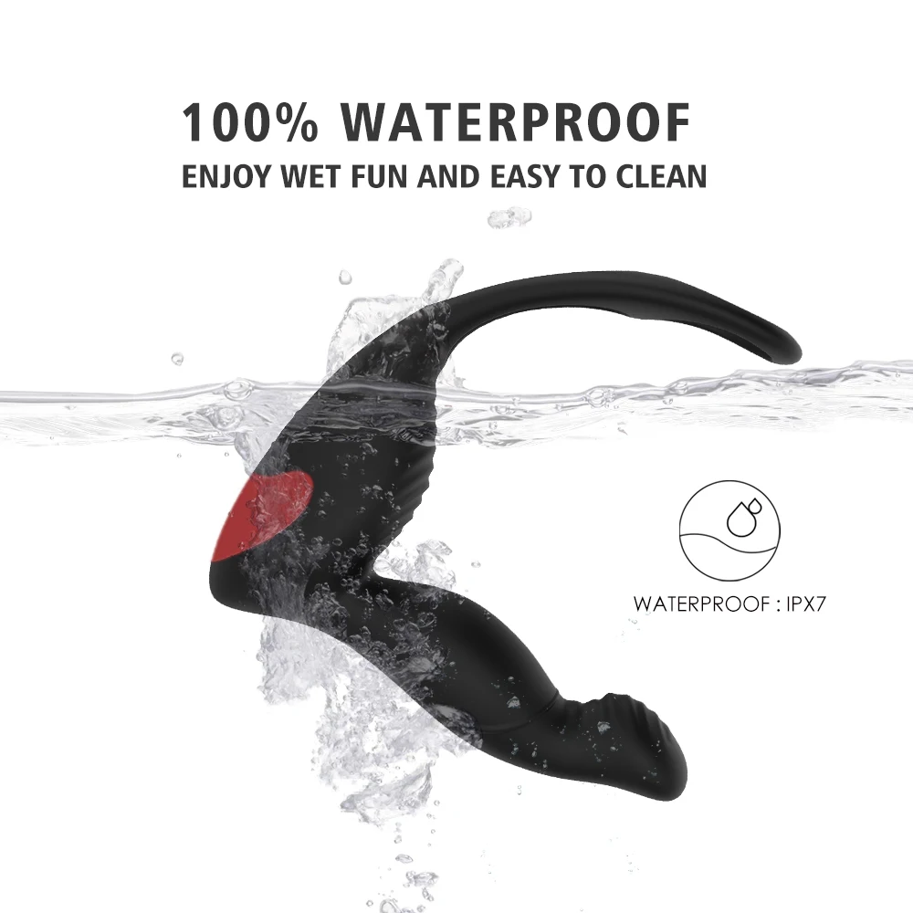 Amazon hot selling anal sex toy 9 patterns vibrating prostate massager for men