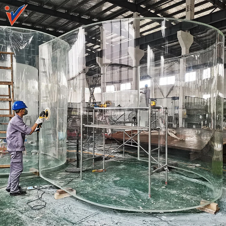 Leyu Factory custom  cylinder Direct Large Sale sustainable plastic aquarium Good Price Large Fish Tank