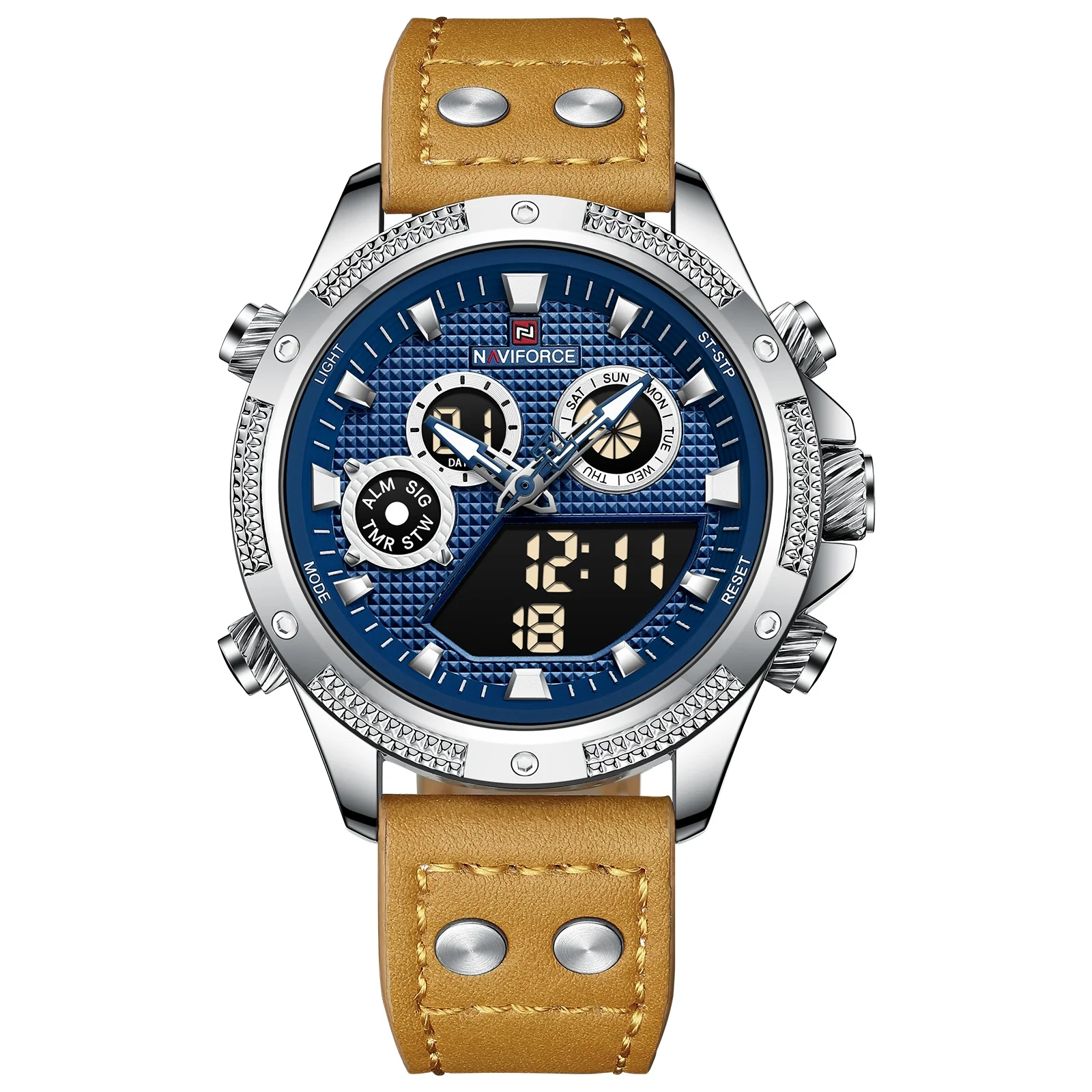 New High Quality NF9224 man business watch Trend Design Best Selling Promotional Man Quartz Watch Genuine Leather Band