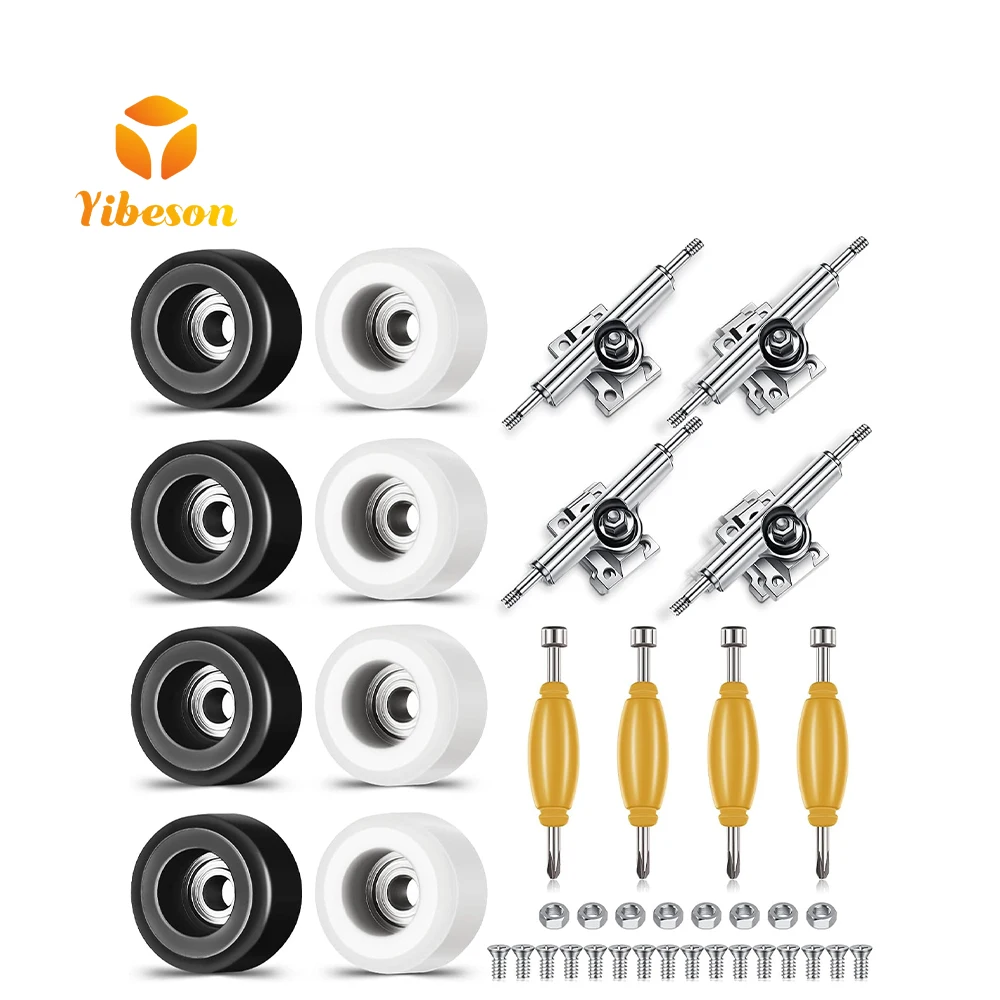 Factory Direct Sales Blank Tech Deck Fingerboard Truck Alloy Plastic Skate Board Bracket Parts Finger Skateboard Wheels