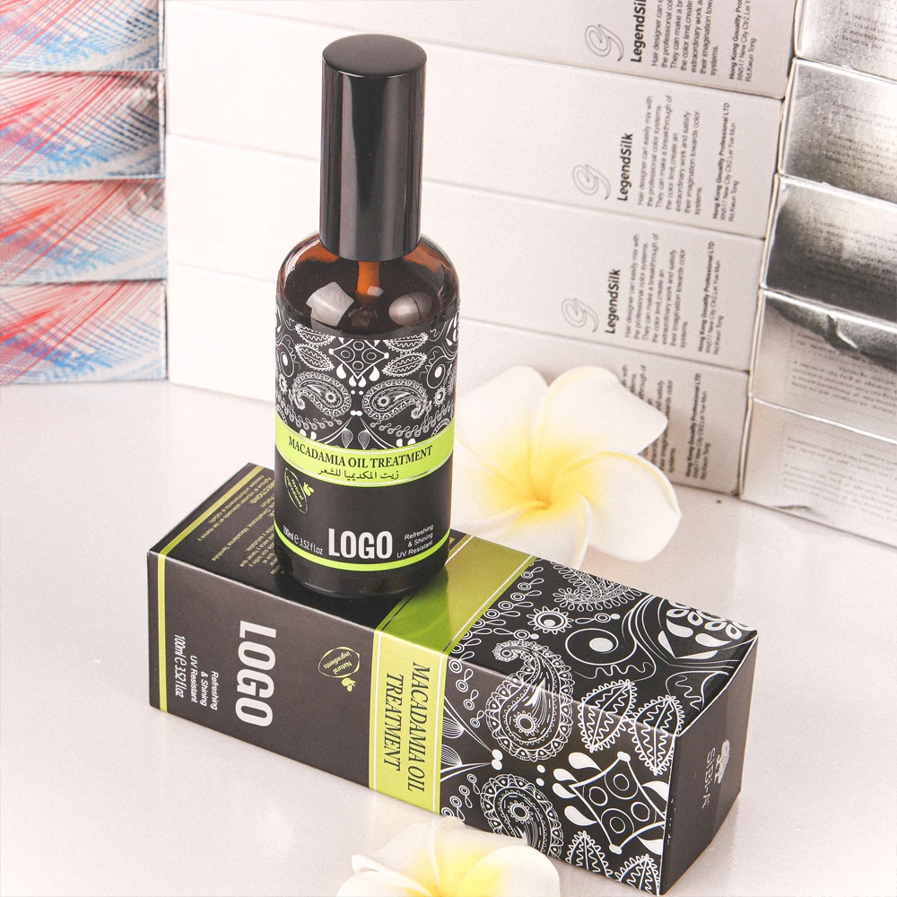 Create Your Own Brand Private Label Best Hair Serum Chinese Blue Magic Perfect Long Hair Macadamia Oil For Frizzy And Dry Hair