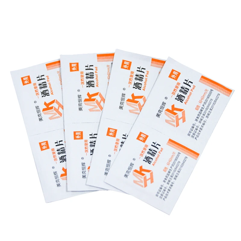 
60*60 MM Size Sterile Alcohol Prep Cleaning Pads 75% Density 