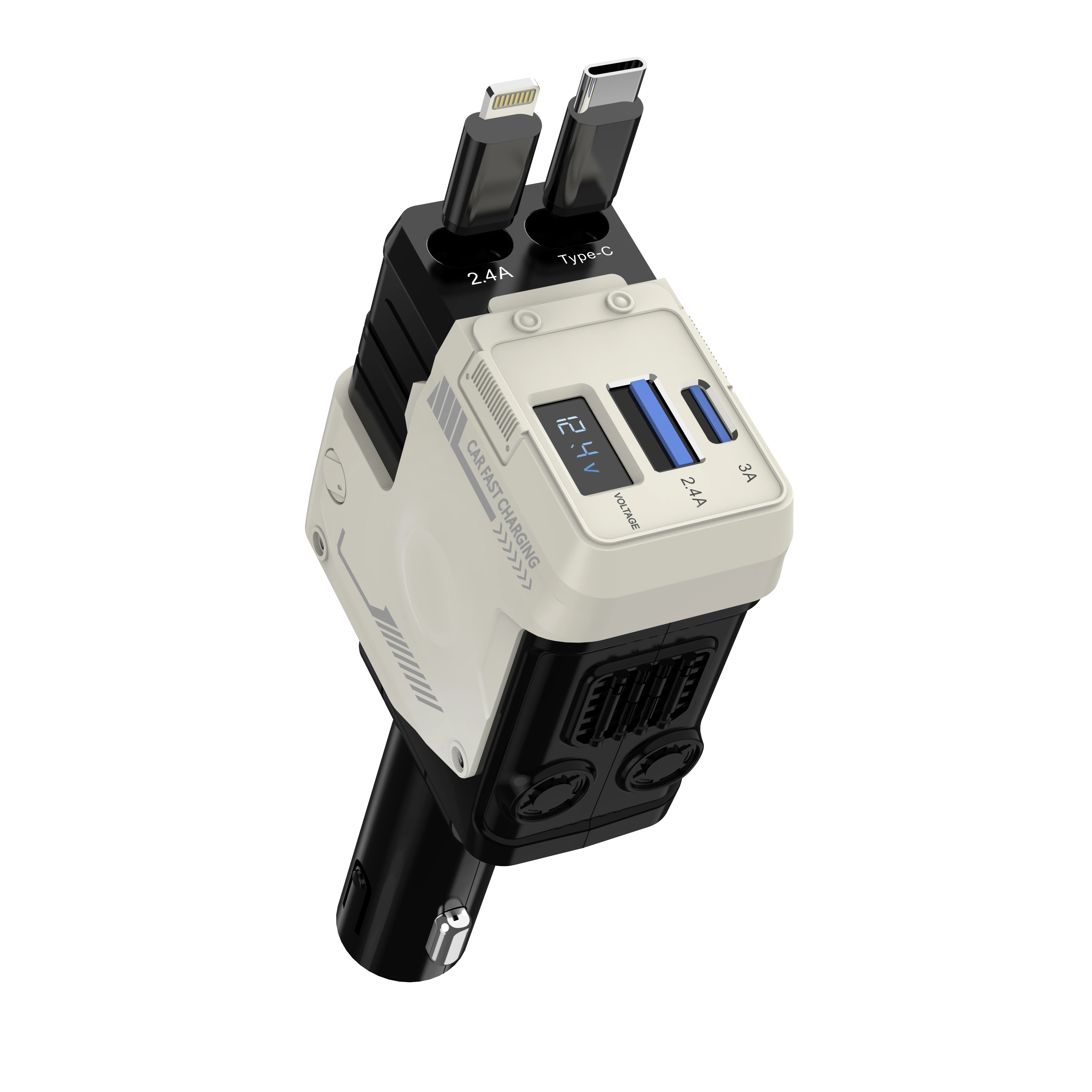 4 in 1 multi USB charger Car cigarette lighter 4 in 1 multi charger 4 in 1 120w car charger