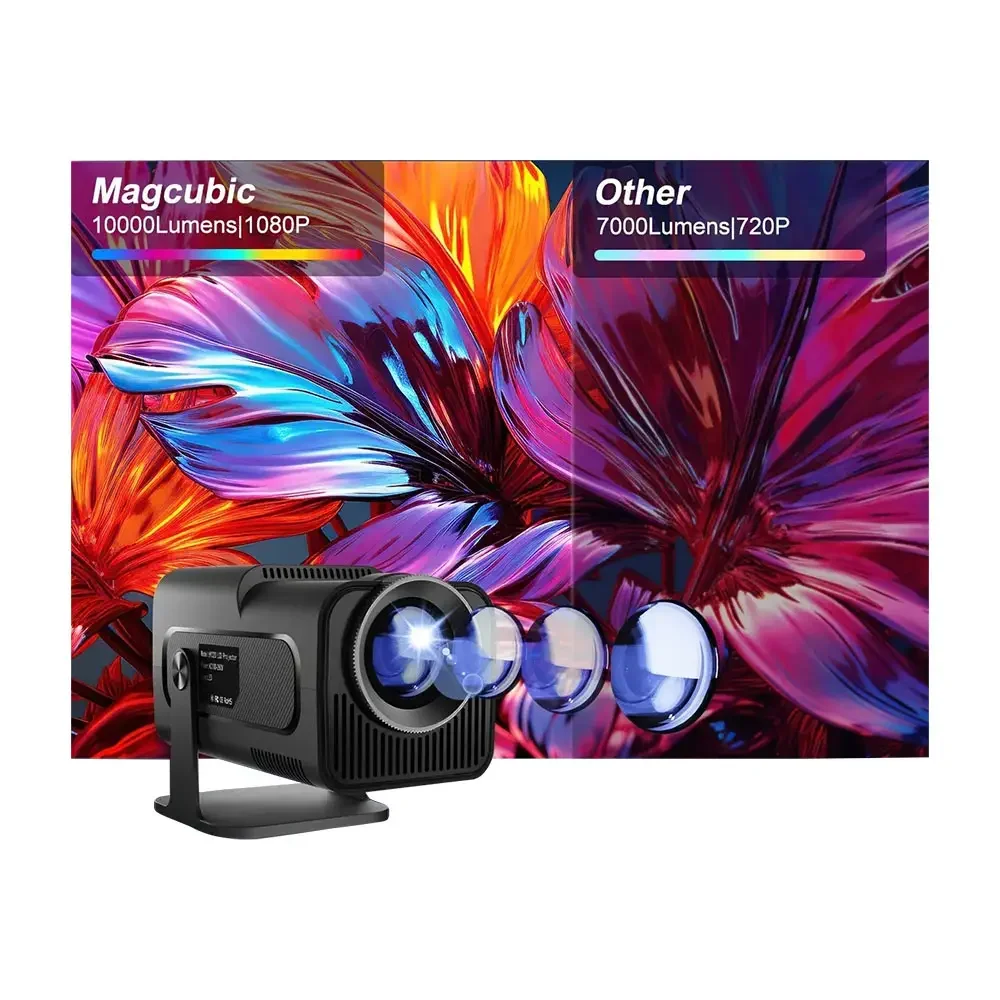 Портативный лучший hy320 Mini Full HD видео домашний Smart LCD проектор 720p Android 12 hy 320 Wifi6 BT5.0 уличный игровой телевизор